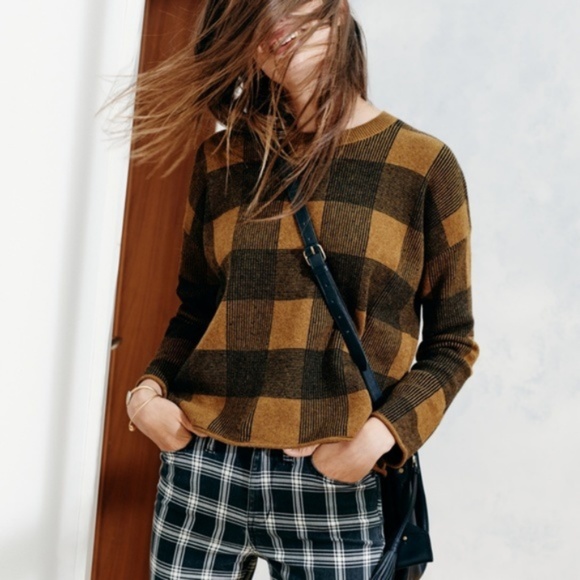Madewell Sweaters - Madewell | Inkcheck Plaid Wool Sweater